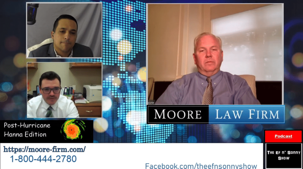 watch attorney j michael moore on the efn sonny show discussing hurricane hanna claims