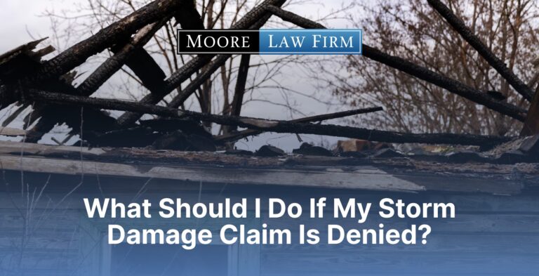 What should I do if my storm damage claim is denied